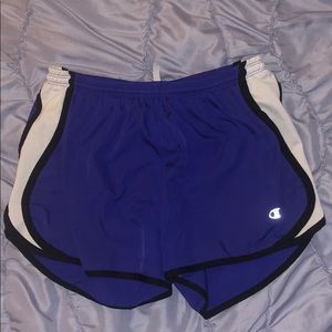Purple running shorts